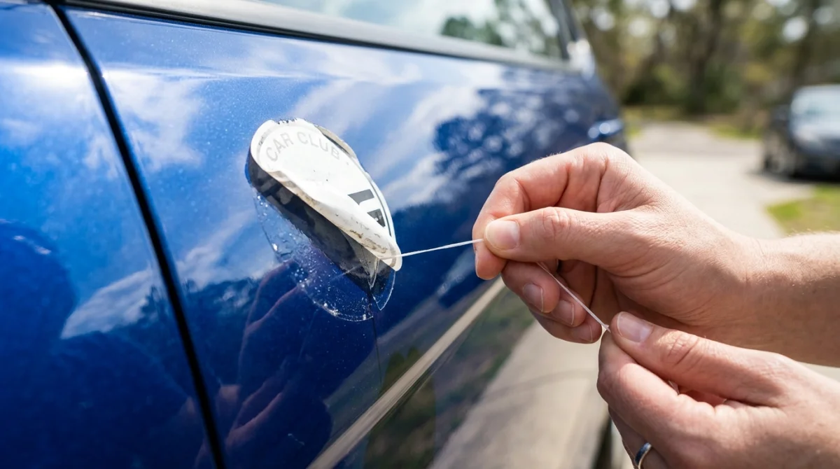 comment enlever un autocollant sur une voiture
